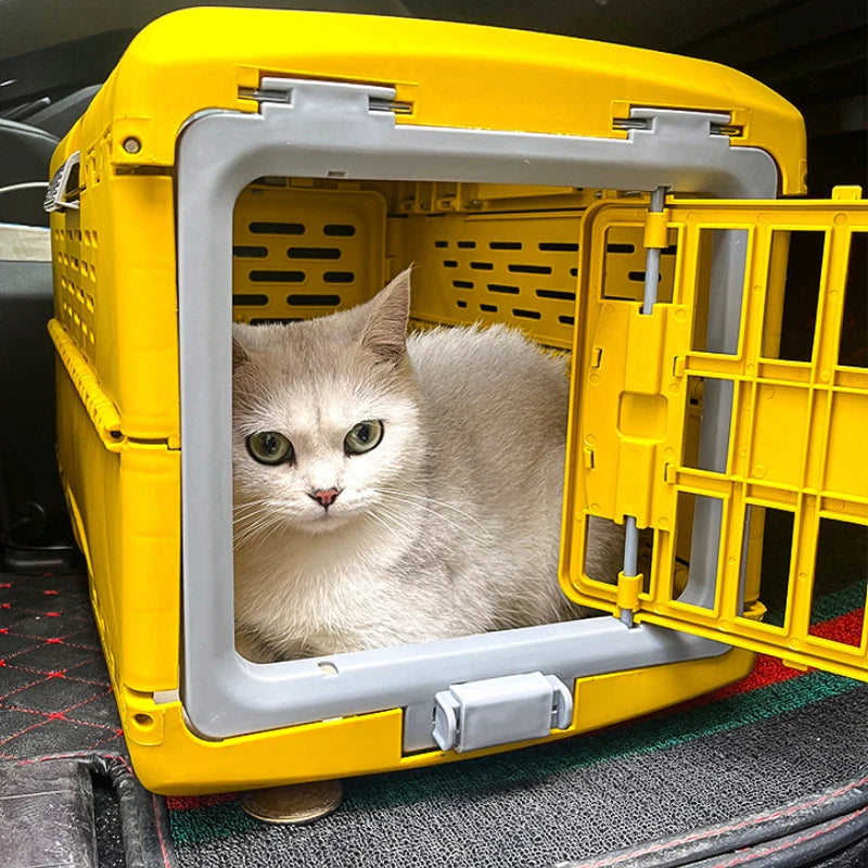 Portable Pet Travel Crate for Easy Safe Transport