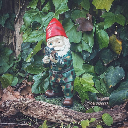 Tough Outdoor Soldier Gnome