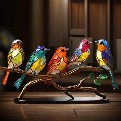 Glarefusion Chic Acrylic Painted Bird Table Decoration