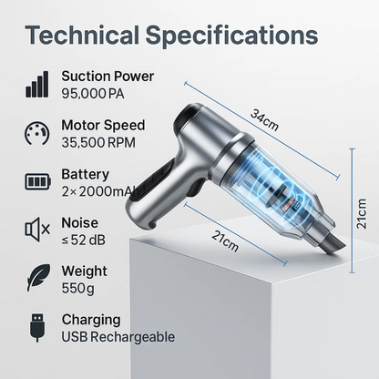 Portable Handheld Car Vacuum Cordless Cleaning Kit