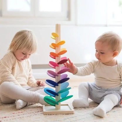 Classic Wooden Marble Run Toy - Halri
