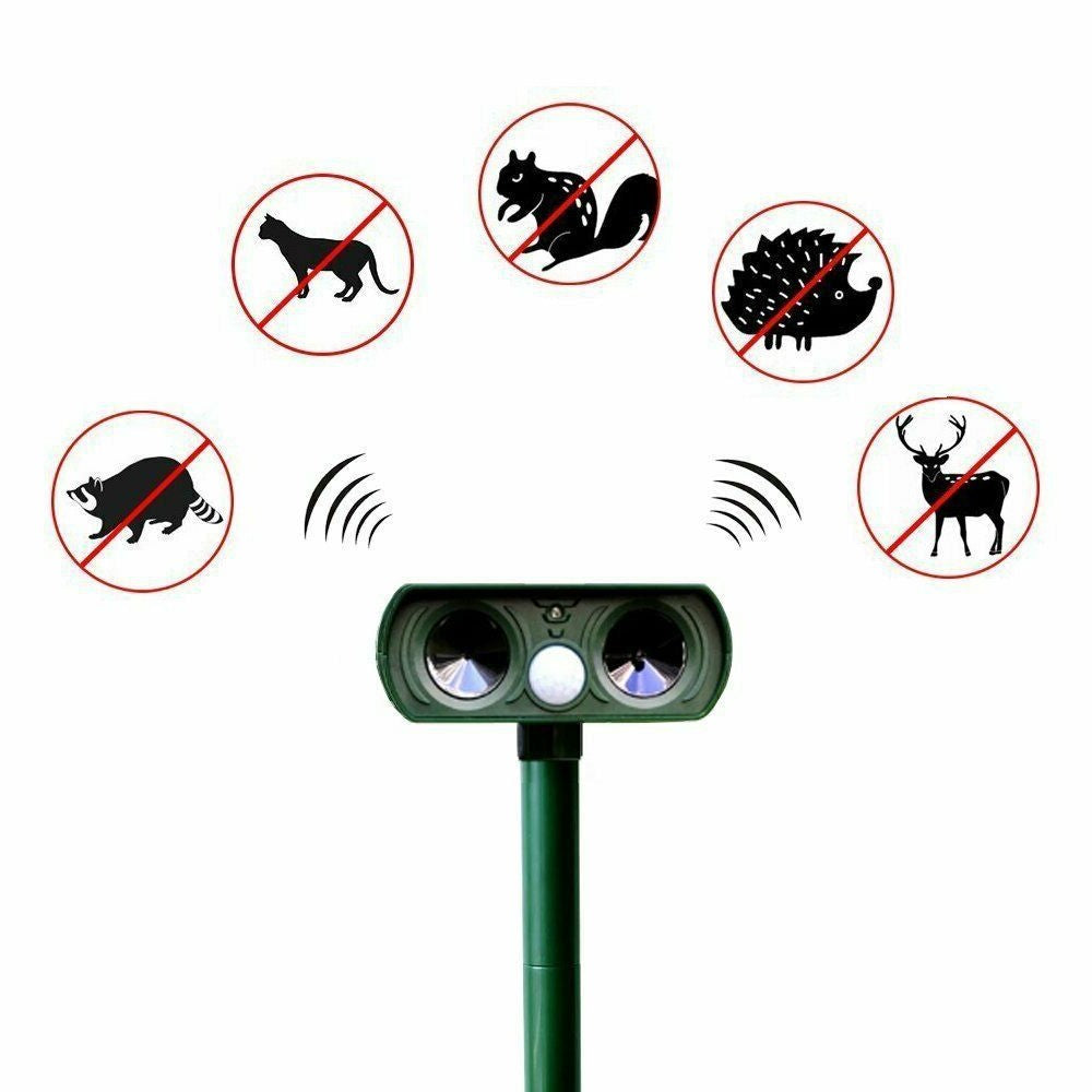 Outdoor Solar Powered Animal Repellent Ultrasonic Device