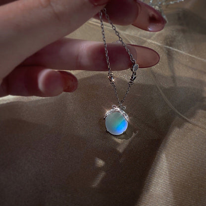 Natural Stone Silver Chain Necklace