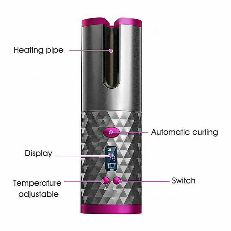 Simple Wireless Fast Hair Curling Iron for Ladies