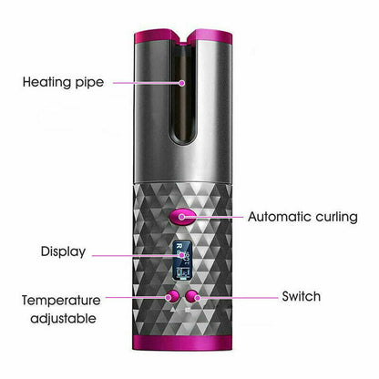 Simple Wireless Fast Hair Curling Iron for Ladies