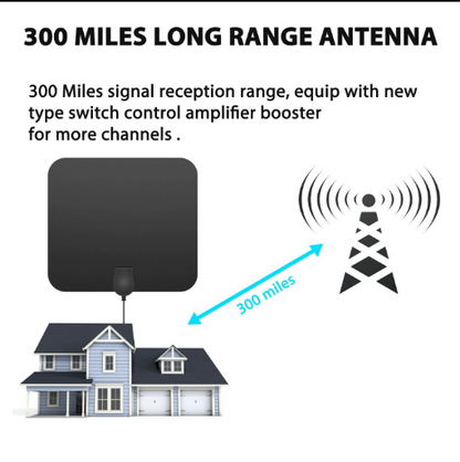 Long Range Indoor HDTV Antenna with Signal Amplifier