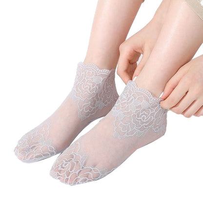 Women's Elegant Lace Knee High Socks (6 Pack)
