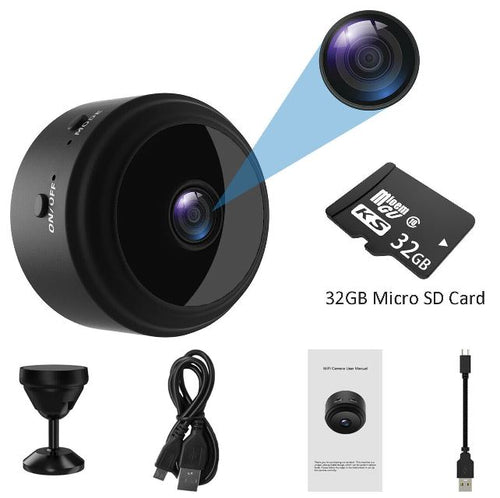 Compact Wireless Security Camera with Rechargeable Battery