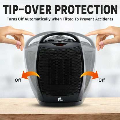Compact Quiet Heating Fan with Thermostat