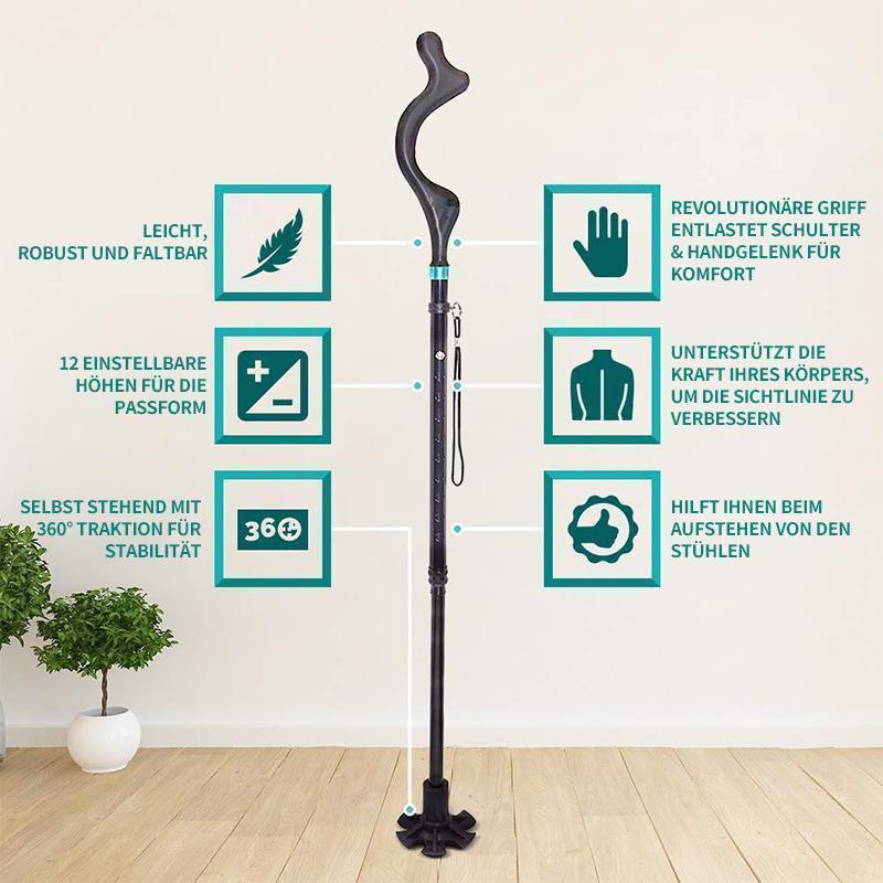 Portable Adjustable Walking Cane - Halri