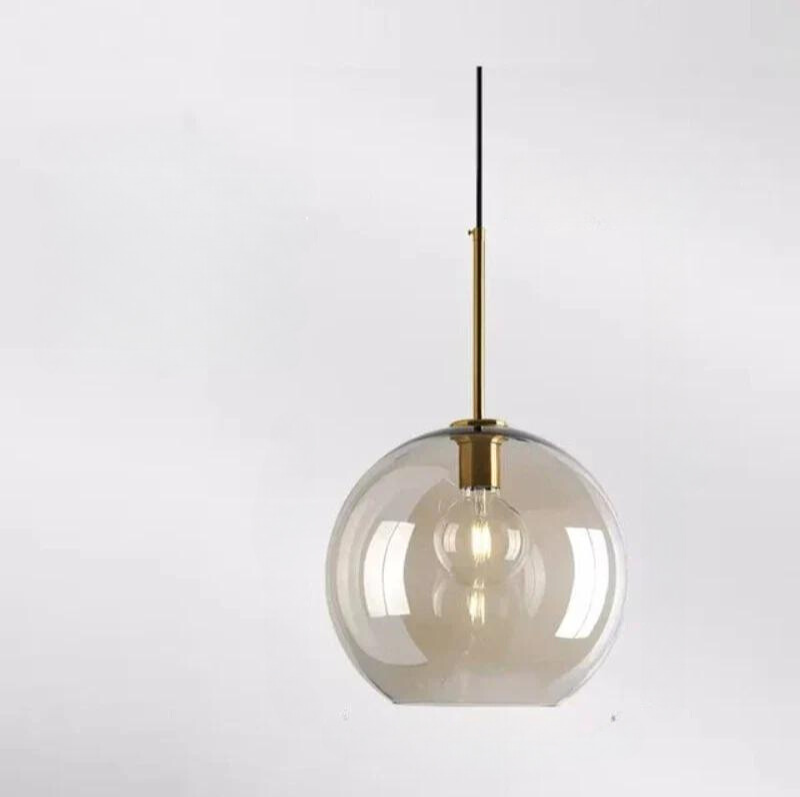 Simple Scandinavian Glass Drop Lamp