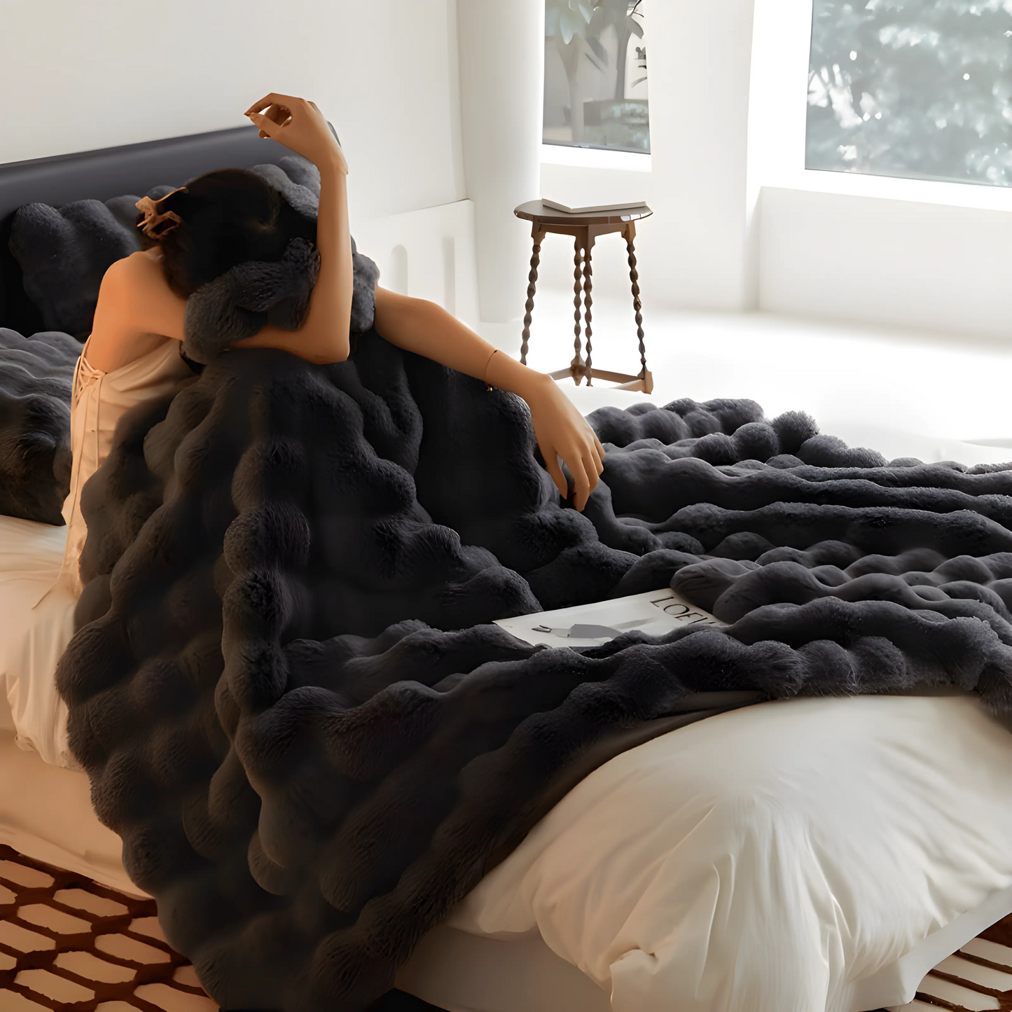 Plush Soft Fuzzy Throw Blanket