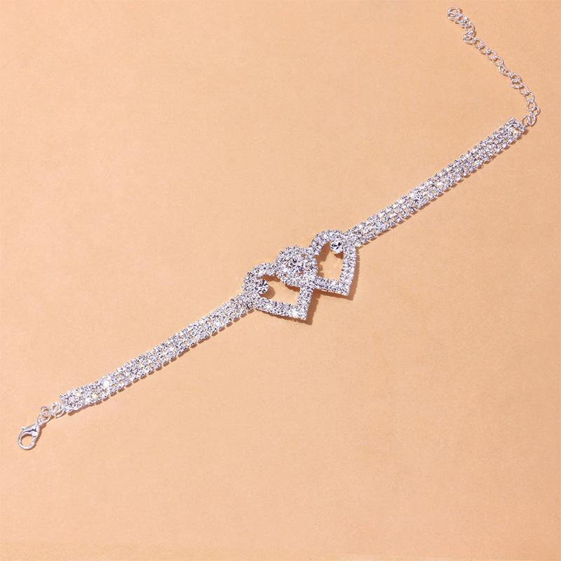 Sparkly Crystal Love Anklet