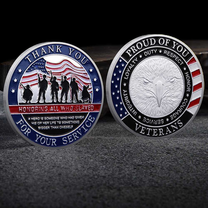 Patriotic Gold Silver Plated Military Coin Set Gift