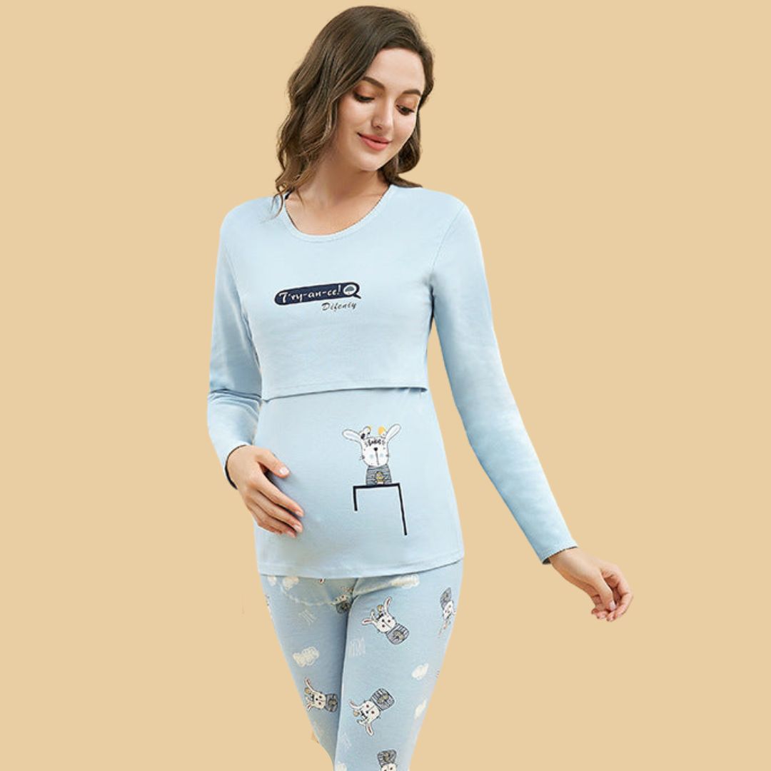 Cozy Maternity Dress for Home Relaxation