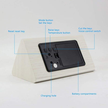 Eco Friendly Bamboo LED Clock