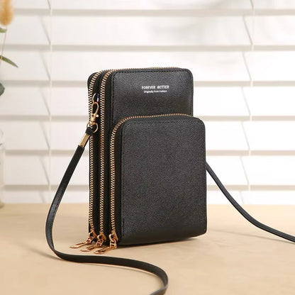 Vintage Leather Phone Purse Crossbody Bag