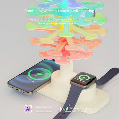 Stylish Spiral Desk Lamp with Built-in Wireless Charger