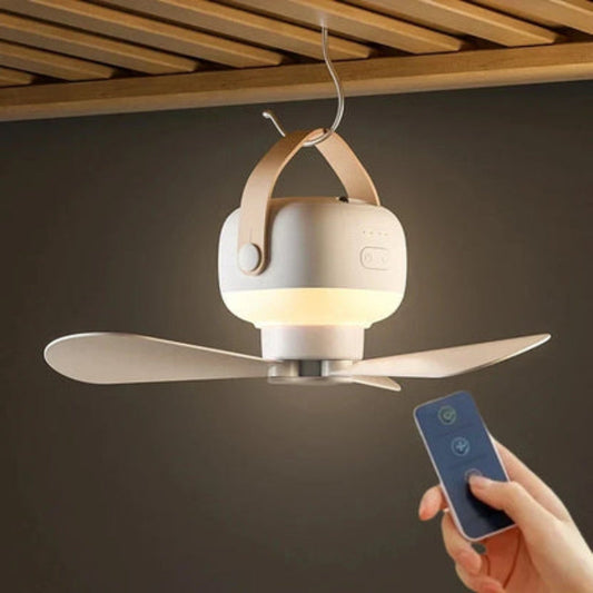 Quiet Rechargeable Ceiling Fan with Remote - Halri