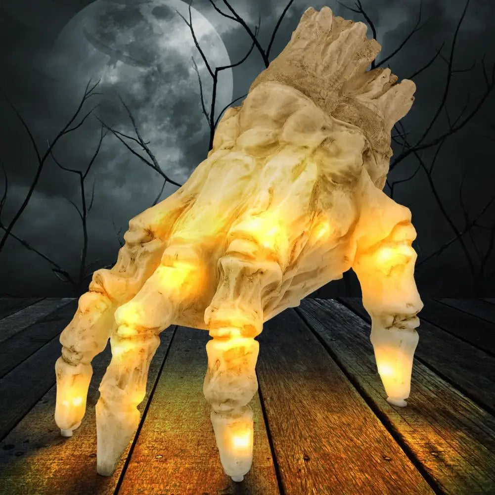 Spooky Animated Skeleton Hand with Lights - Halri
