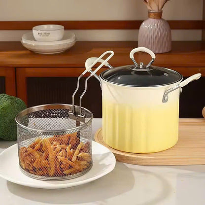 Large 3L Stainless Steel Fryer Pot with Basket - Halri