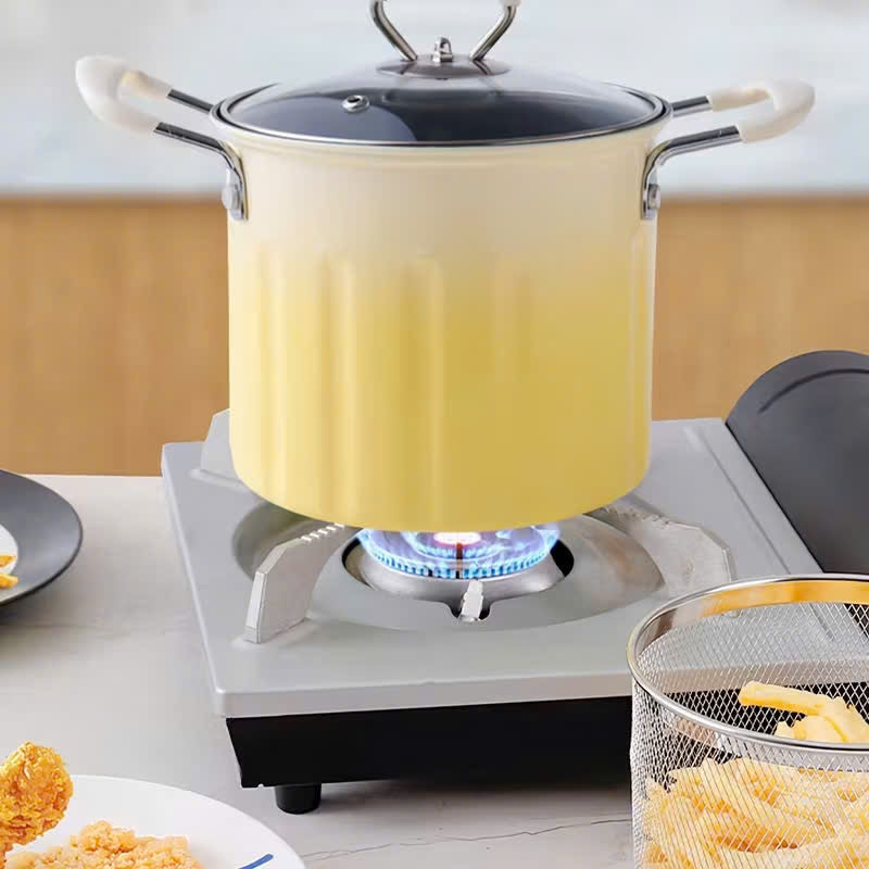 3 Litre Deep Frying Pot with Strainer – Safe Material, Compatible with Multiple Stovetops, Easy to Clean