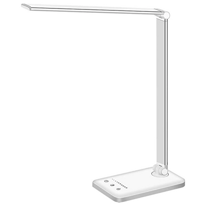 White LED desk lamp on a white background