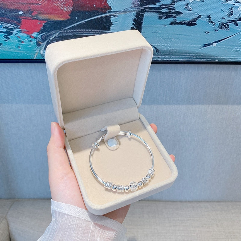 Shiny Silver Good Luck Charm Bracelet