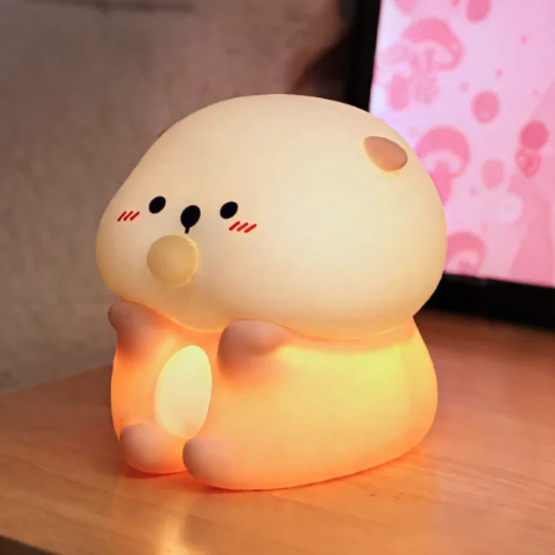 Fun Kids Nightlight - Colorful Silicone Lamp with Rechargeable Battery