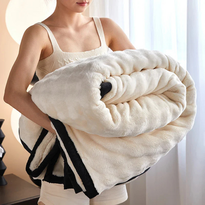 Cozy Plush Reversible Fleece Throw Blanket