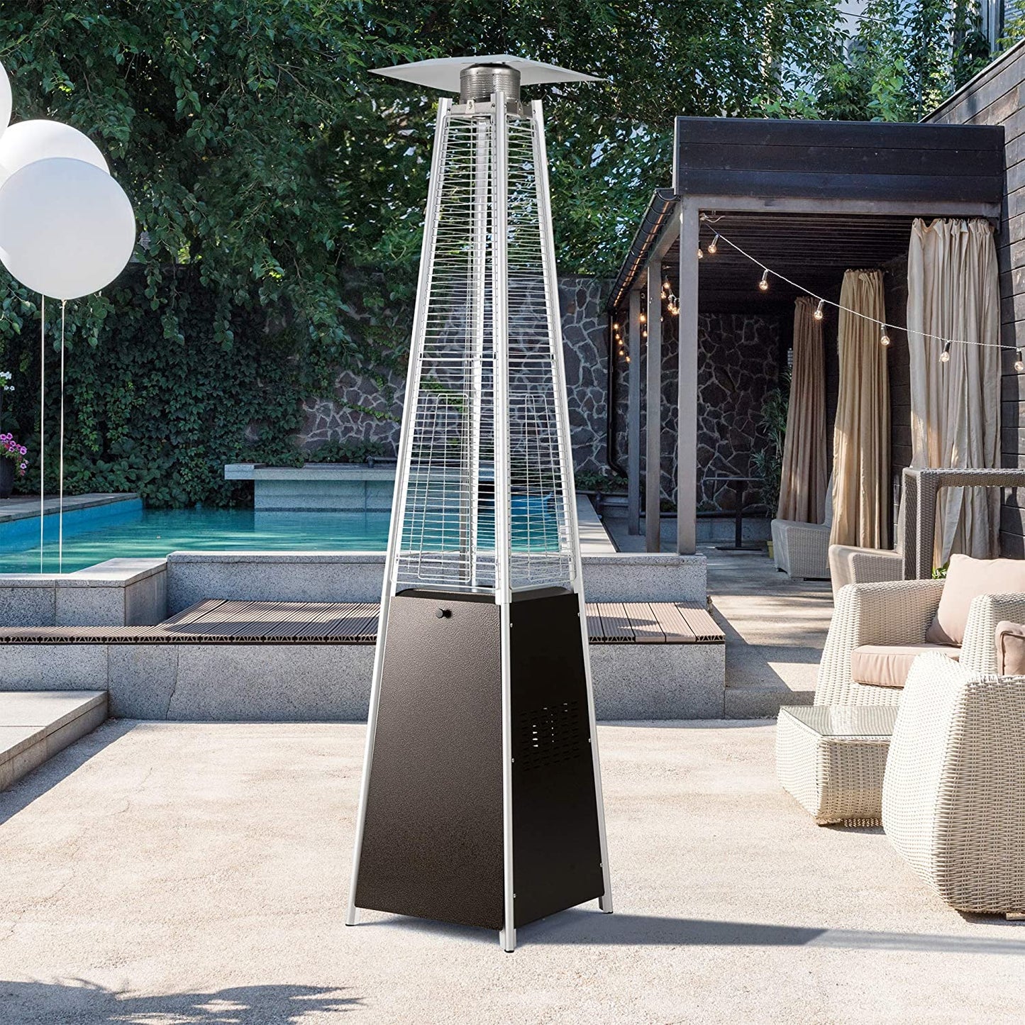Commercial Grade Outdoor Gas Fire Pit Heater Lamp