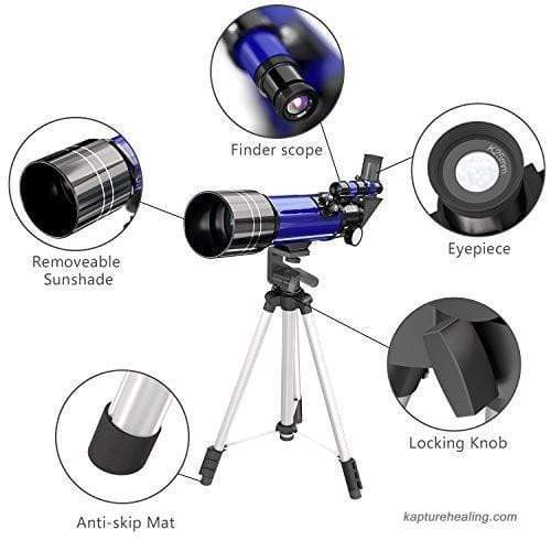 Easy Starter Telescope with 150X Zoom and Barlow Lens Blue