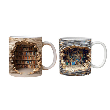 Colorful Bookshelf Design Mug