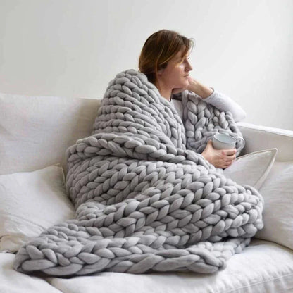 Premium Large 1000g Wool Yarn for Cozy Blankets
