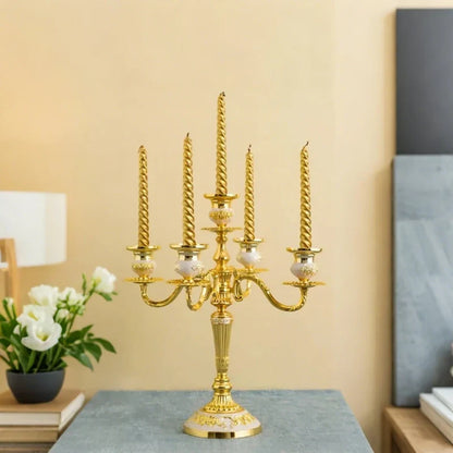 Luxurious Gold Candle Holder