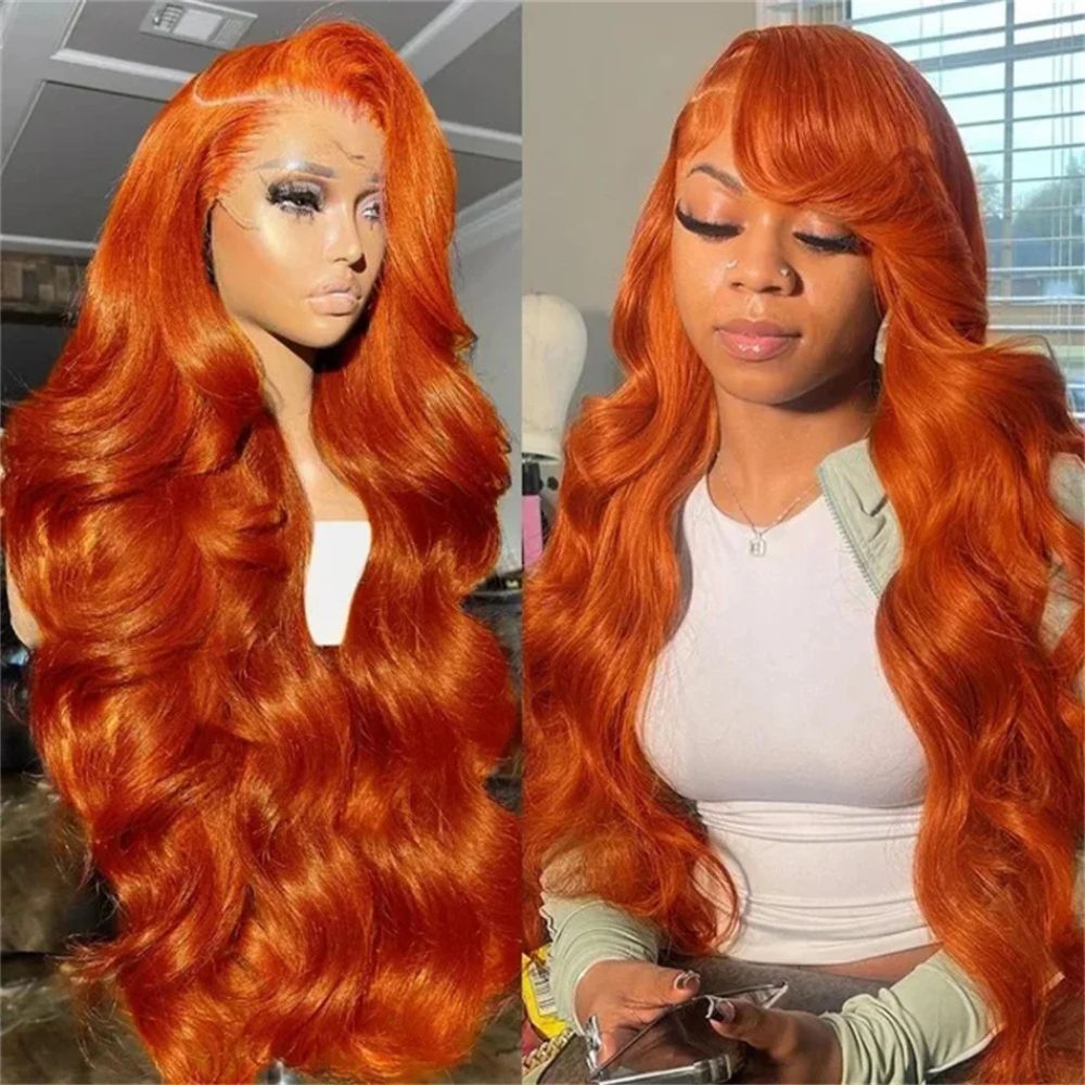 Curly Auburn Red Synthetic Lace Wig - Halri