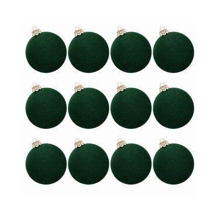 Luxurious Velvet Christmas Tree Decorations 12 Pack