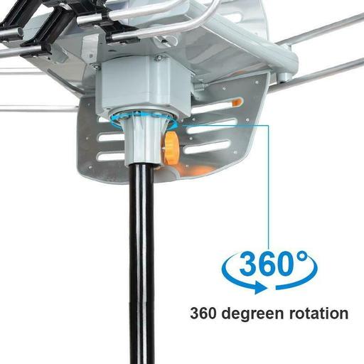 Long Range HD TV Indoor Outdoor Antenna 360° Rotation