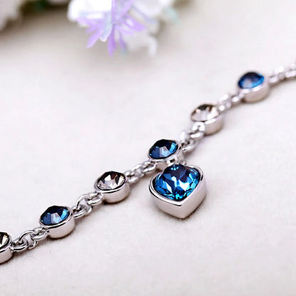 Sparkling Ocean Crystal Charm Bracelet