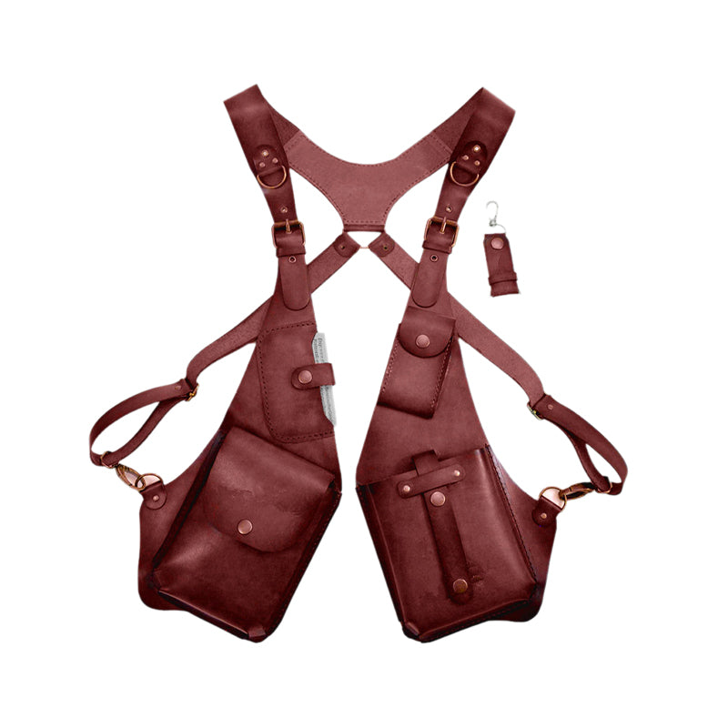 Vintage Leather Crossbody Satchel Bag