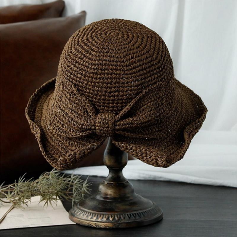 Classic Foldable Summer Hat with Ribbon