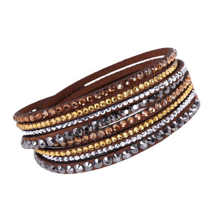 Halri | Layered Ladies Rhinestone Fashion Bracelet