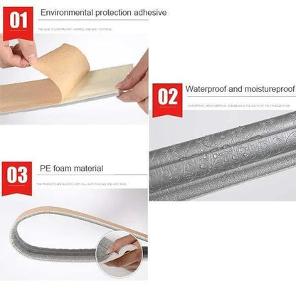 Eco Friendly Self Adhesive 3D Wall Trim