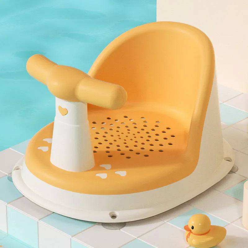 Safe Baby Bath Support with Grip Handle