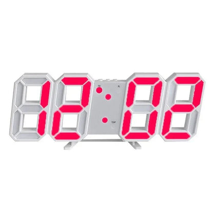Modern 3D LED Digital Wall Clock with Bright Lighting