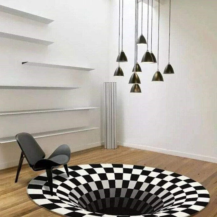 Colorful Swirl Optical Illusion Mat
