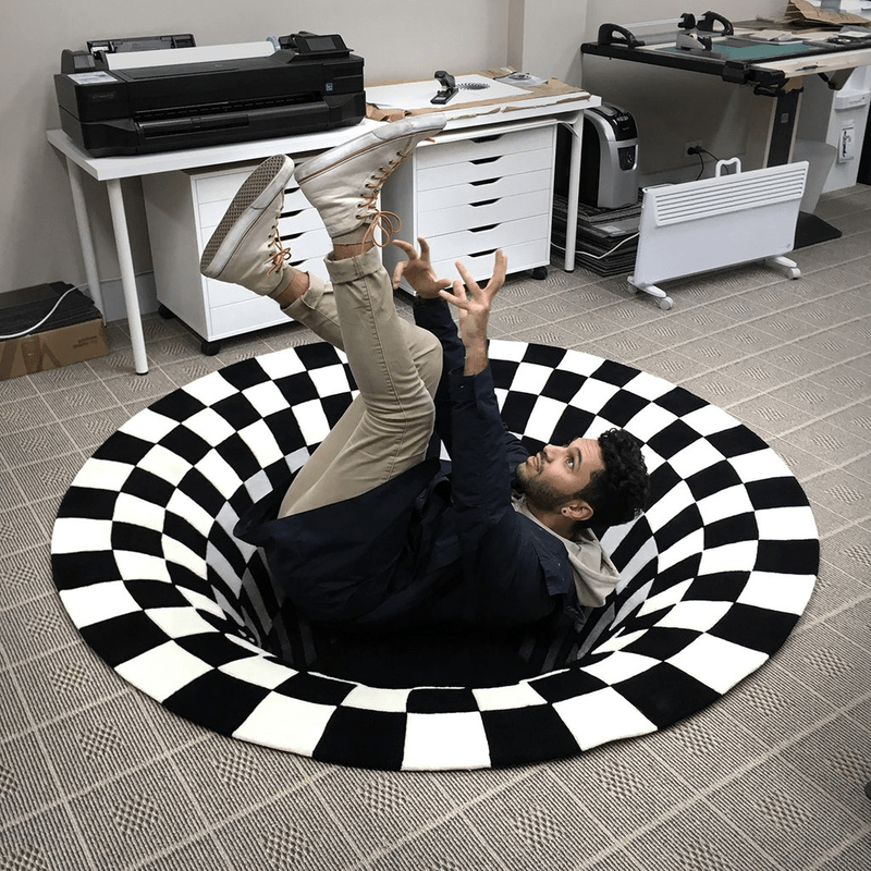 Colorful Swirl Optical Illusion Mat