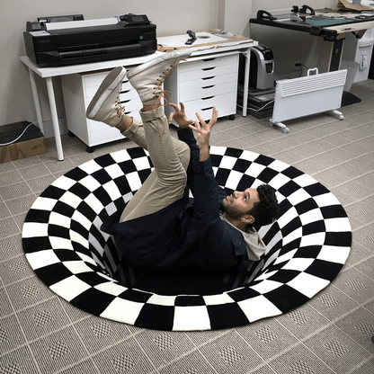 Colorful Swirl Optical Illusion Mat