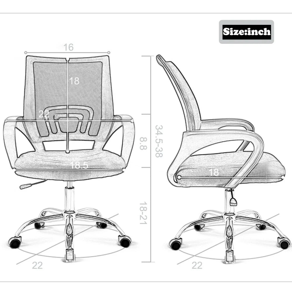 Comfortable Padded Mesh Computer Chair