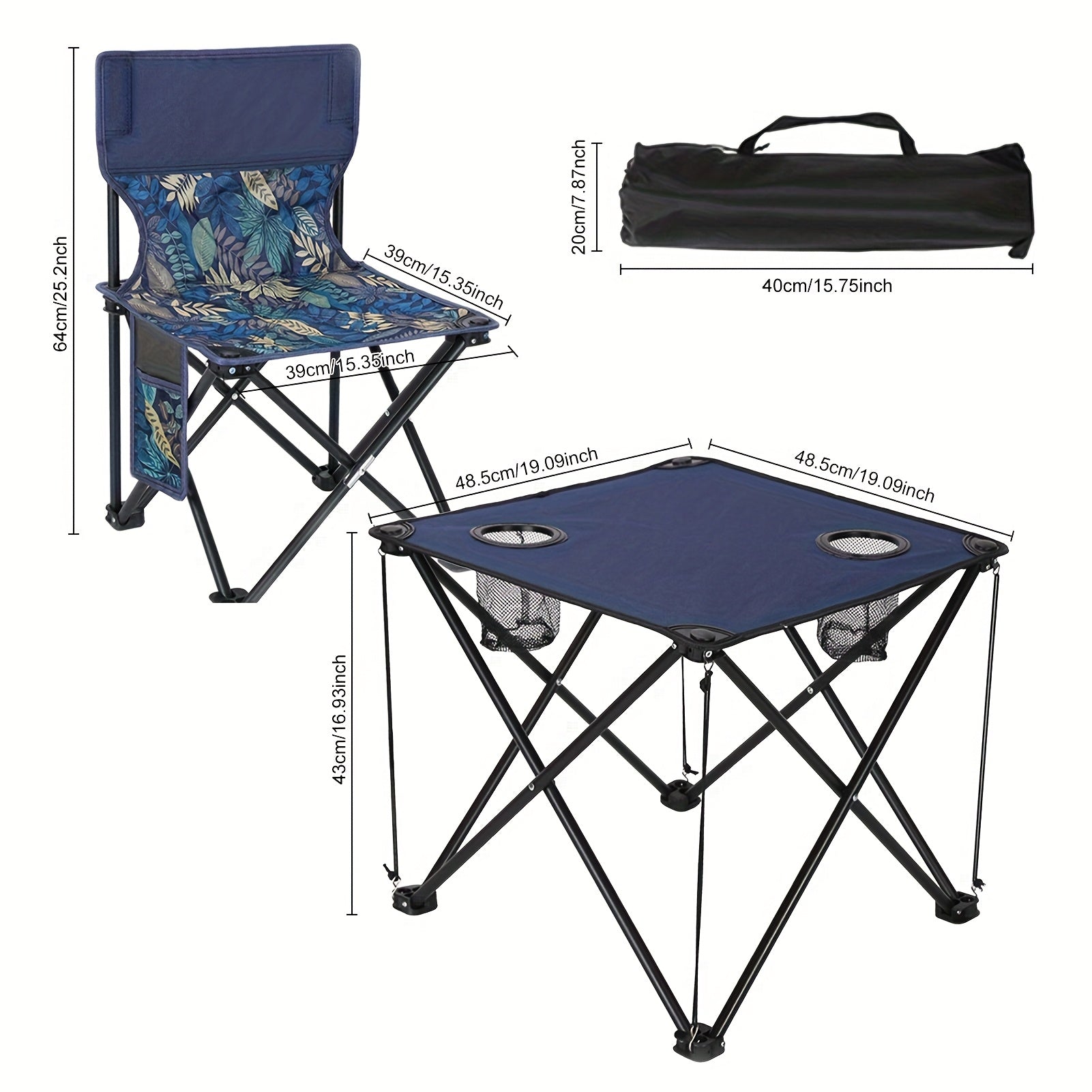 Compact Outdoor Patio Set with 2 Chairs and Table - Halri